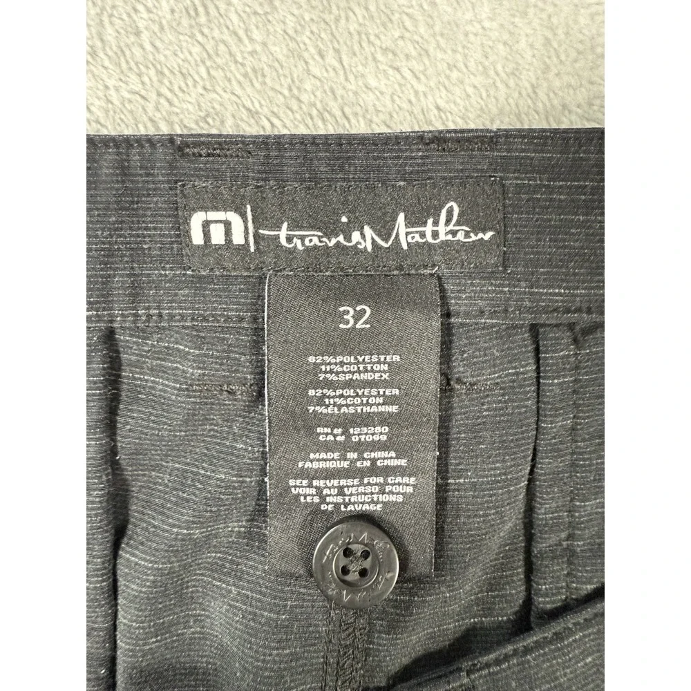 Travis Mathew Shorts‎ Mens 32 Black Striped Golf Performance